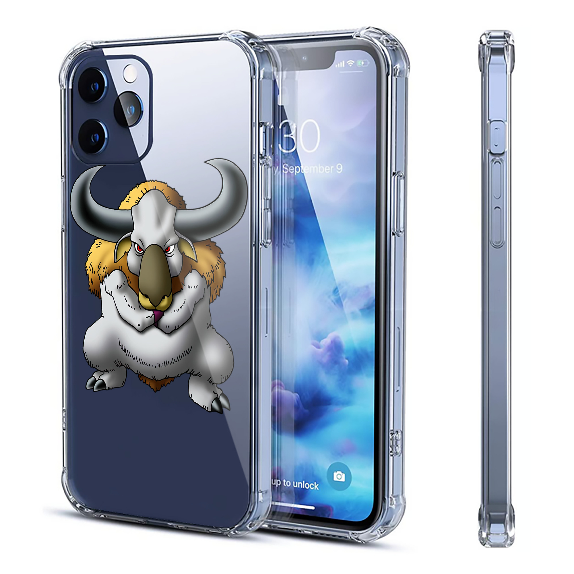 （画像用） ドラゴンクエスト Doragon Kuesuto Dragon Quest 【iPhone 12シリーズ対応】透明スマホケース（クリアソフトケース）
